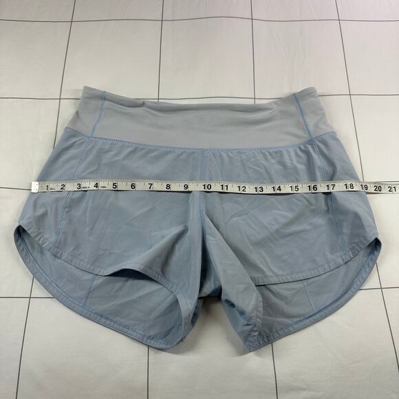 Lululemon Shorts Womens 6 Tall Light Blue Speed Up Athletic Lined Running Gym - Picture 8 of 11